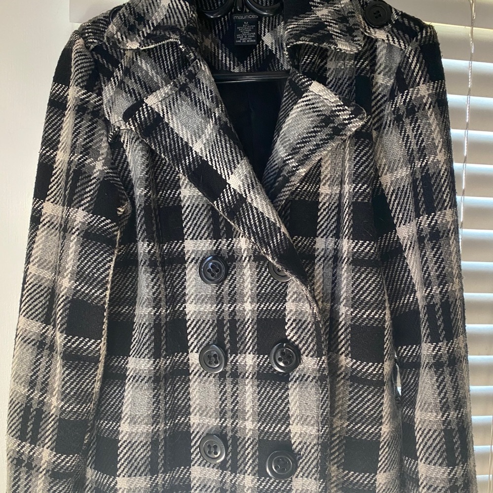 B&W Plaid - Wool COAT